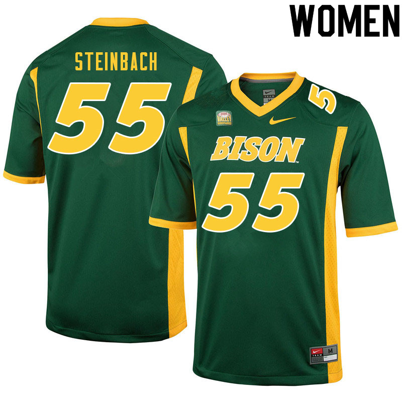 Women #55 Trey Steinbach North Dakota State Bison College Football Jerseys Sale-Green